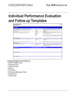 Individual Performance Evaluation and Follow up Templates