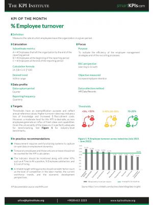 KPI of October: % Employee turnover