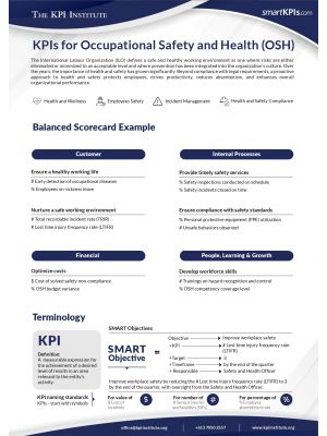 KPIs for Occupational Safety and Health (OSH)