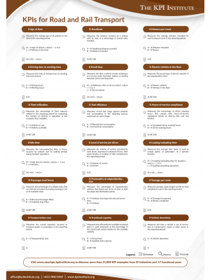 KPIs for Road and Rail Transport