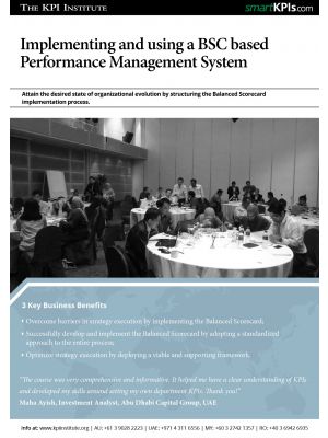 Implementing and using a Balanced Scorecard System