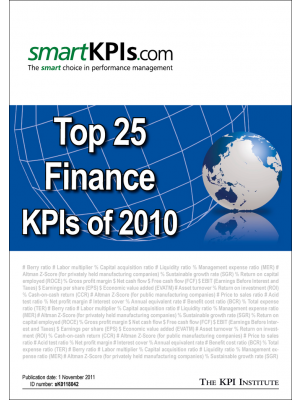 Top 25 Finance KPIs of 2010